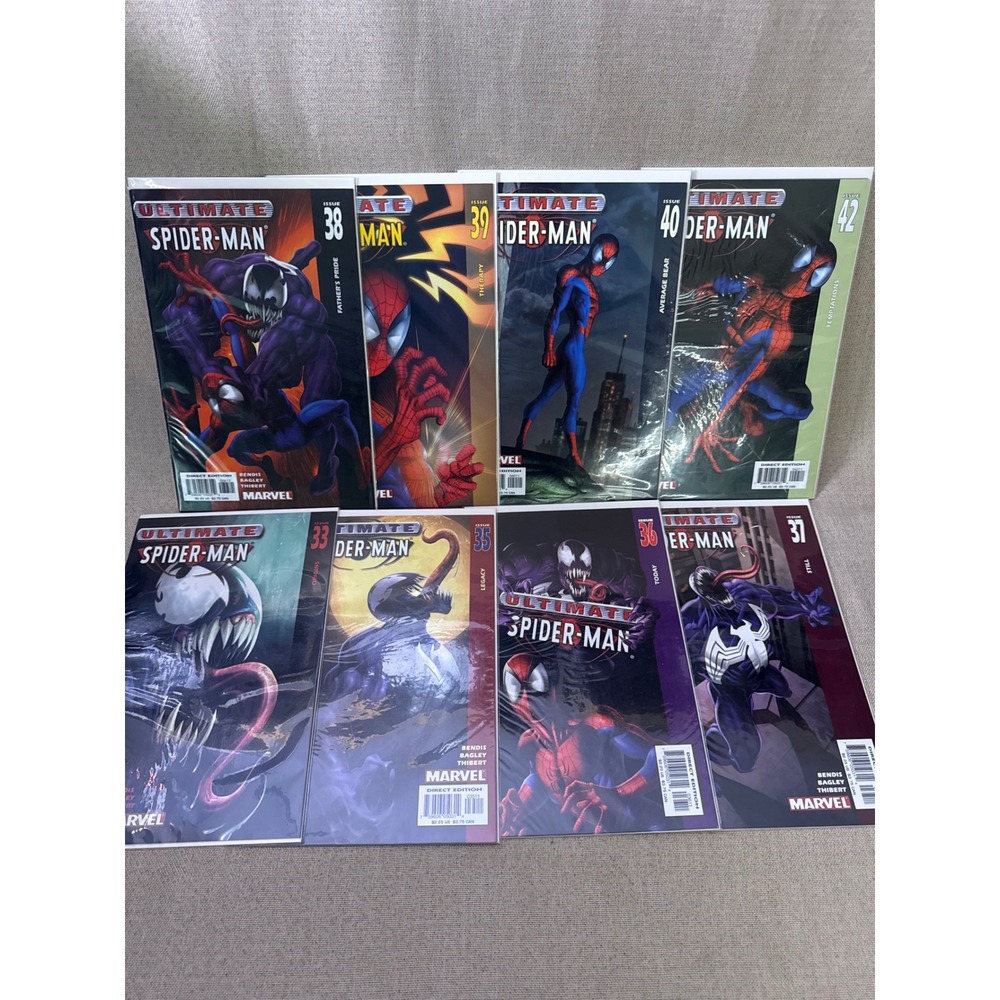 Ultimate Spider-Man No. 33-42 Comic Lot (8 Books) Venom Arc Key Issues Marvel